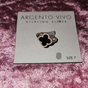 ✨️🖤NWT ARGENTO VIVO CLOVER SIZE 7 RING/ STUNNING ✨️🖤✨️🖤✨️🖤✨️